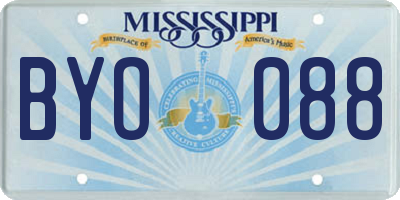 MS license plate BYO088