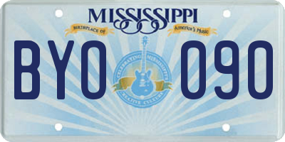 MS license plate BYO090