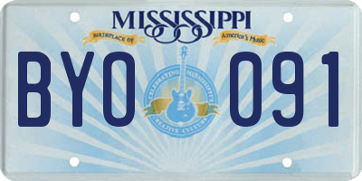 MS license plate BYO091