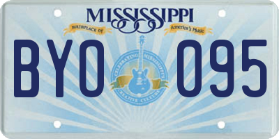 MS license plate BYO095