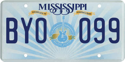 MS license plate BYO099