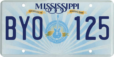 MS license plate BYO125