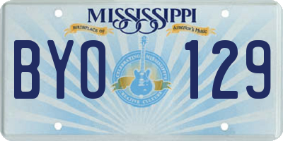 MS license plate BYO129