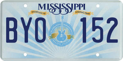 MS license plate BYO152