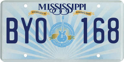 MS license plate BYO168