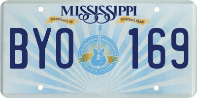 MS license plate BYO169