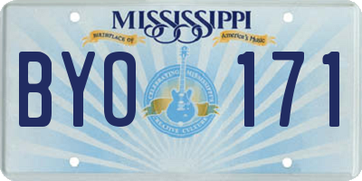 MS license plate BYO171