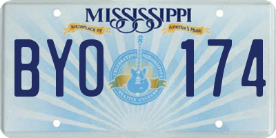 MS license plate BYO174