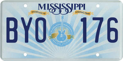 MS license plate BYO176