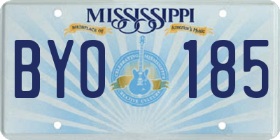 MS license plate BYO185