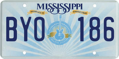 MS license plate BYO186