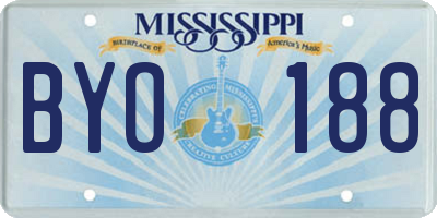 MS license plate BYO188
