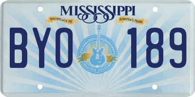 MS license plate BYO189