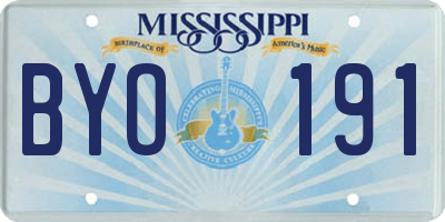 MS license plate BYO191