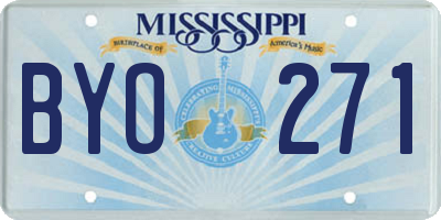 MS license plate BYO271