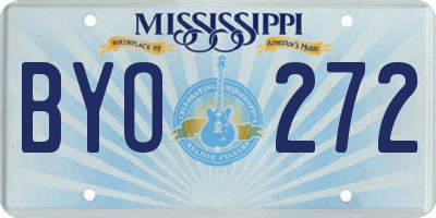 MS license plate BYO272