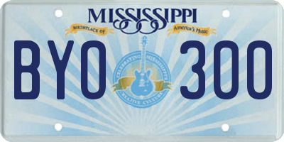 MS license plate BYO300