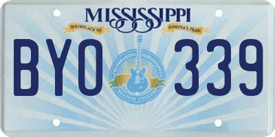 MS license plate BYO339