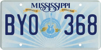 MS license plate BYO368