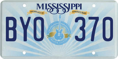 MS license plate BYO370