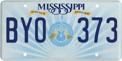 MS license plate BYO373