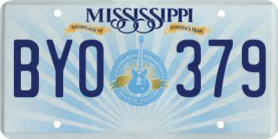 MS license plate BYO379
