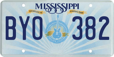 MS license plate BYO382