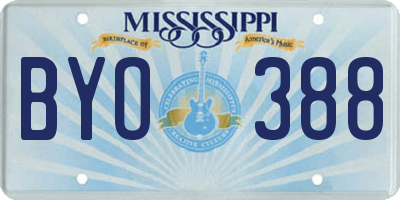 MS license plate BYO388