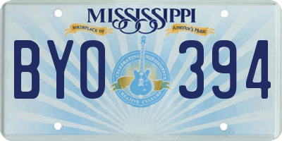 MS license plate BYO394