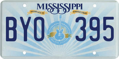 MS license plate BYO395