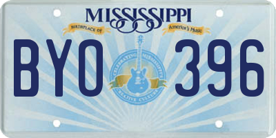 MS license plate BYO396