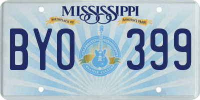 MS license plate BYO399