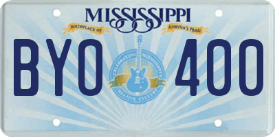 MS license plate BYO400