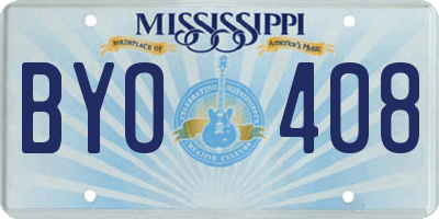 MS license plate BYO408