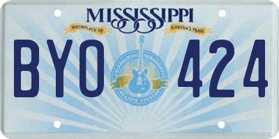 MS license plate BYO424