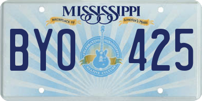 MS license plate BYO425