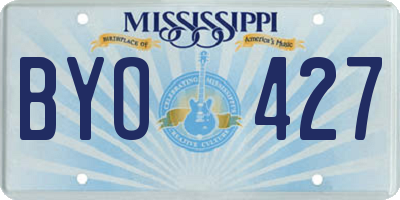 MS license plate BYO427