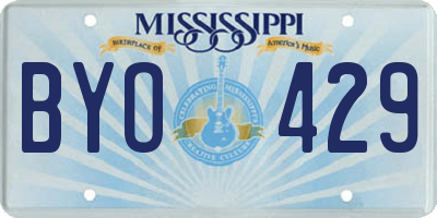 MS license plate BYO429