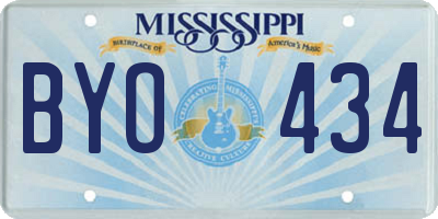 MS license plate BYO434