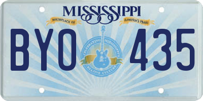 MS license plate BYO435