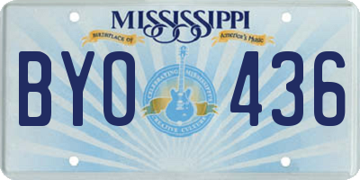 MS license plate BYO436