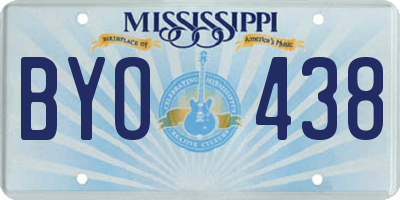 MS license plate BYO438
