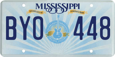 MS license plate BYO448