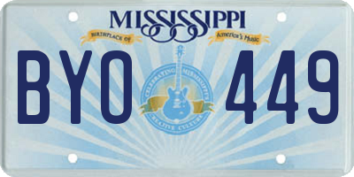 MS license plate BYO449