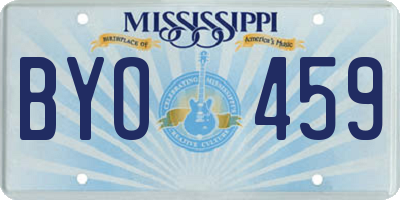 MS license plate BYO459