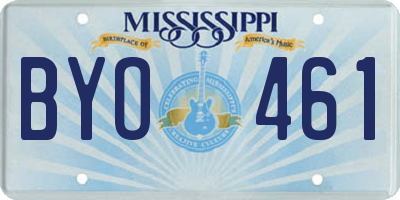 MS license plate BYO461