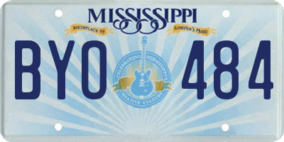 MS license plate BYO484
