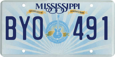 MS license plate BYO491