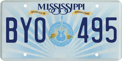 MS license plate BYO495