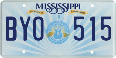 MS license plate BYO515